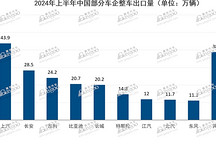 2024年H1中國整車出口量盤點：奇瑞賣得最多，比亞迪增長最快