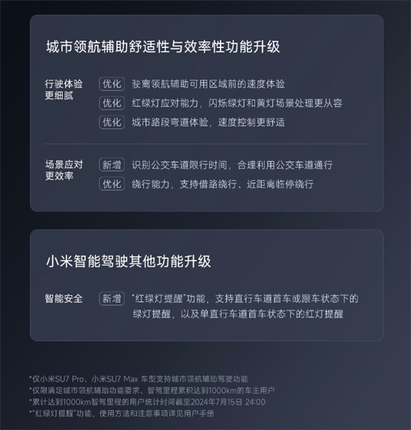 小米SU7全新OTA升級推送：城市NOA可識別公交車限行時間