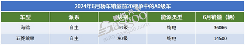6月轿车销量TOP20:比亚迪持续大爆发,小米SU7进榜了