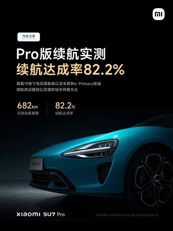 同電池容量小米SU7實測續(xù)航更好！官方釋疑：能耗優(yōu)化超行業(yè)水平