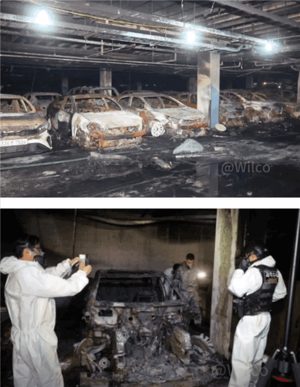 一奔馳EQE起火爆燃：200名消防員8個小時撲滅 140臺車受損