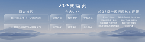 豹款进阶焕新上市,比亚迪2025款海豹17.58万元起、海豹07DM-i 13.98万元起