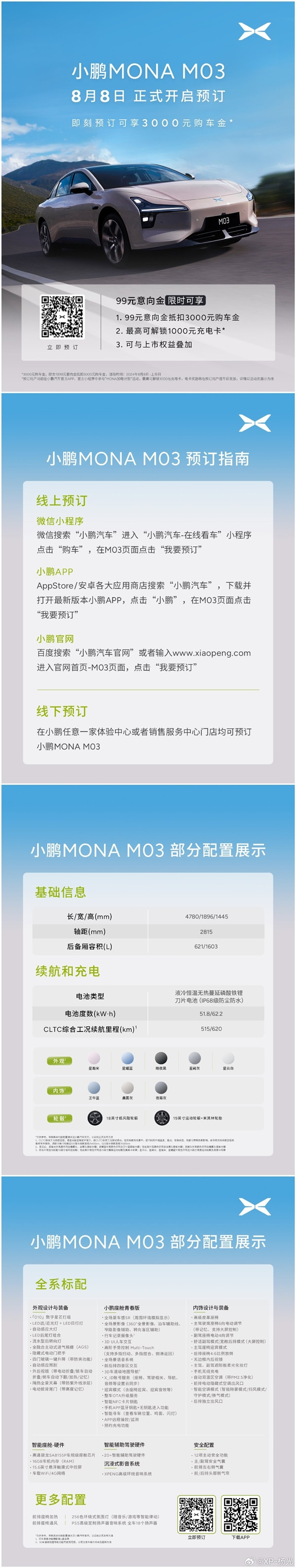 20萬以下最強純電掀背轎跑！小鵬MONA M03首批量產車正式下線：價格會有驚喜