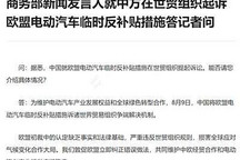 中方起诉欧盟电动汽车临时反补贴措施
