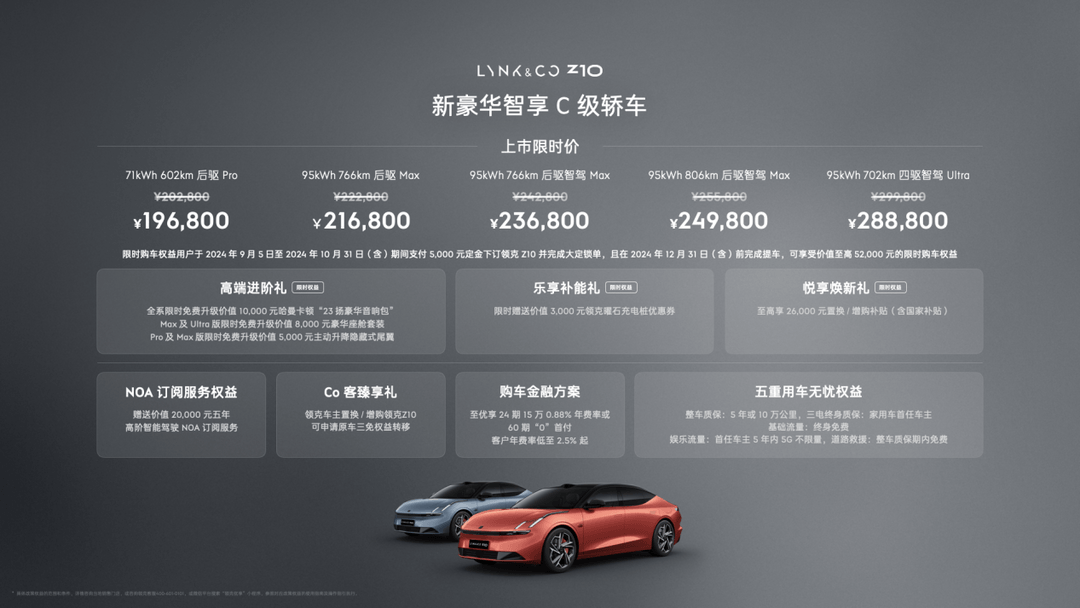 上市限时价19.68万元起 新豪华智享C级轿车——领克Z10正式上市