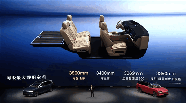問界M9五座版取消第三排：車內空間超勞斯萊斯庫里南