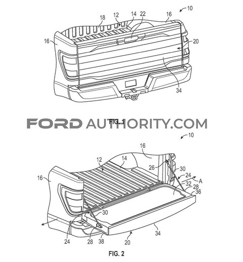 福特汽车申请新专利 皮卡或将配备炫酷的尾门配件
