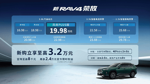 30周年因你荣放,新RAV4荣放官降至高8000元,16.98万元起