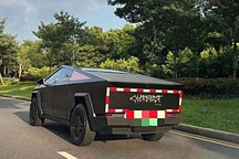 特斯拉Cybertruck真變成貨車 國內(nèi)上路車型貼上反光條 不忍直視