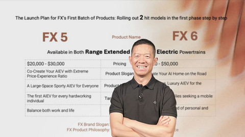 FF推出新品牌Faraday X,定位2到5万美元市场