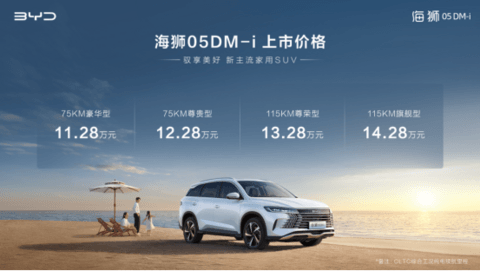 比亚迪海狮05DM-i上市,售11.28万元-14.28万元
