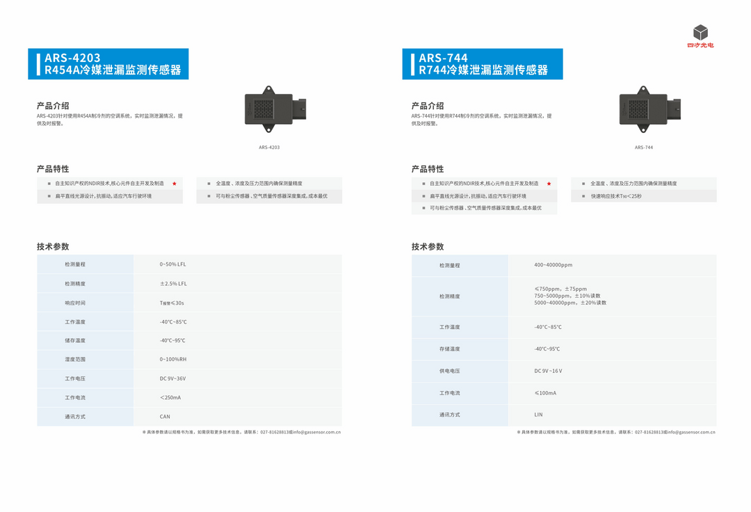 基于UL 60335-2-40標準的新型環保冷媒泄漏監測傳感器丨四方光電確認申報2024金輯獎·中國汽車新供應鏈百強