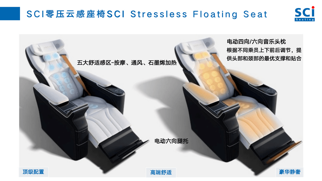 超高端智能航空座椅—極氪009光輝版丨舒茨曼座椅確認申報2024金輯獎·中國汽車新供應鏈百強