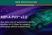 MIPI聯(lián)盟發(fā)布A-PHY v2.0 將汽車(chē)SerDes接口的最大數(shù)據(jù)速率提高一倍