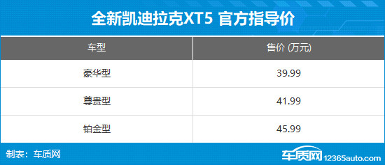 全新凯迪拉克XT5上市 限时一口价26.59万起