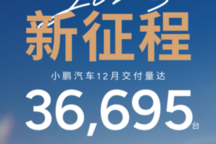 小鹏汽车12月交付量创新高，单月达36,695台同比增长82%