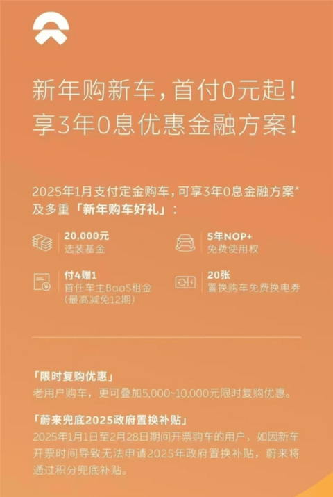 蔚来、乐道上线0首付3年免息政策：日供99元 乐道L60开回家