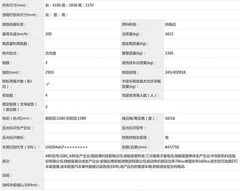 搭载双电机四驱系统 羿驰SC01申报图曝光