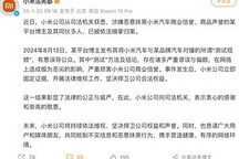 小米法務部：涉嫌抹黑小米汽車商業(yè)信譽的某博主被依法緝拿歸案