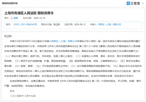 败诉被判赔17万元！车顶维权女车主回应被特斯拉申请限高