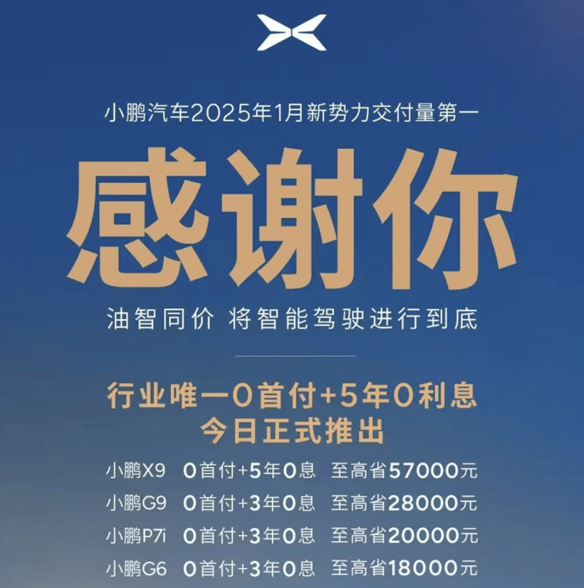 開年就上強(qiáng)度，小鵬、樂道“零元購”，特斯拉免息還給補(bǔ)貼