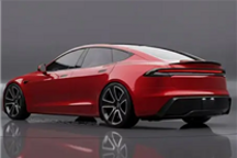 新款特斯拉Model S渲染图曝光：前后全部采用贯穿式大灯