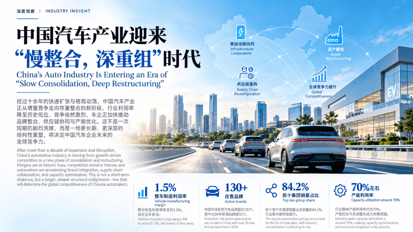 晓莺说 | 中国汽车产业迎来“慢整合，深重组”时代