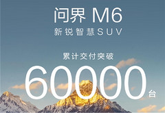 问界M6累计交付突破60000台