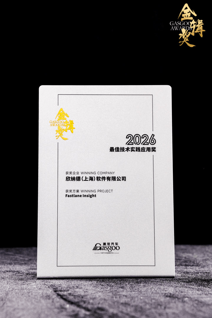 SONATUS - Fastlane Insight荣获2026金辑奖“最佳技术实践应用奖”