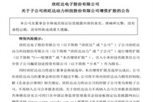 继理想之后，小米17亿入股欣旺达动力成第三大股东
