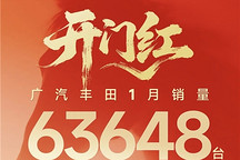 广汽丰田1月交付6.4万台，实现正增长