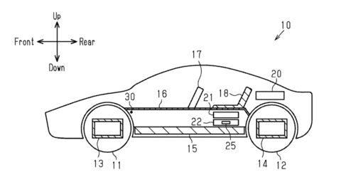 丰田公布电动汽车动力总成部件安装方式相关专利