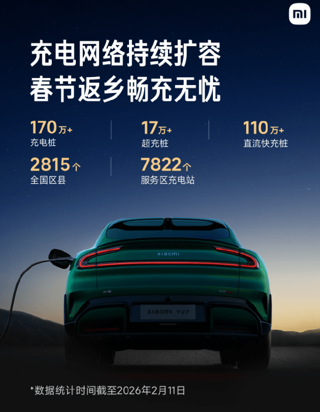 小米汽车：已有170万+充电桩入驻小米充电地图