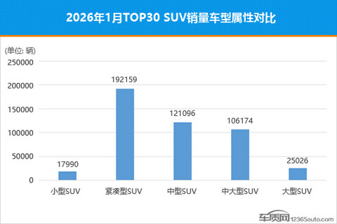 2026年1月TOP30 SUV销量投诉量对应点评
