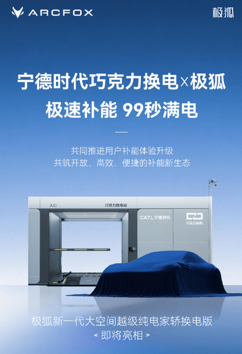 极狐与宁德时代巧克力换电达成合作