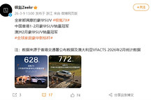 极氪7X在中国香港1-2月销售772台