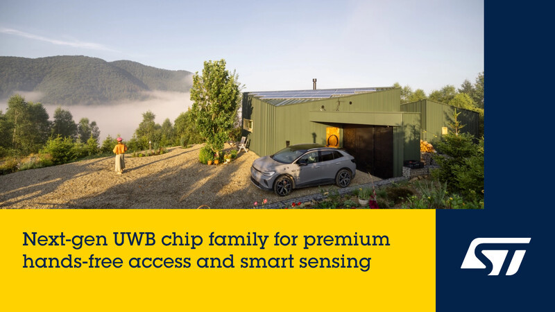 意法半导体推出业界首款用于汽车测距的UWB芯片系列ST64UWB