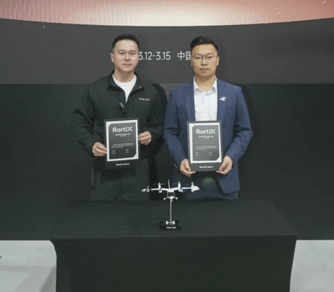 RortiX与时的科技达成深度战略合作，签署100架E20 eVTOL采购协议