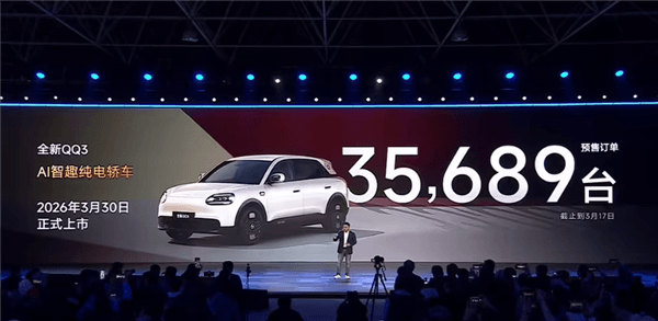 一代國民神車回歸！奇瑞QQ3預(yù)售訂單超3.5萬臺(tái)：月底上市