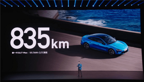 新一代SU7 Max四驱续航830公里 同级第一！雷军：小米终于不用靠堆电池来提升续航了