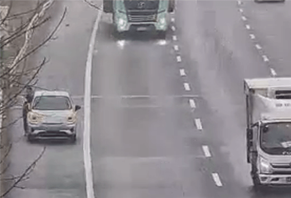 電動(dòng)車剩余30%電量突然斷電趴窩 車主在高速上推車去服務(wù)區(qū)