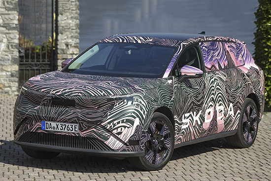 定位纯电7座SUV 斯柯达Peaq最新谍照曝光