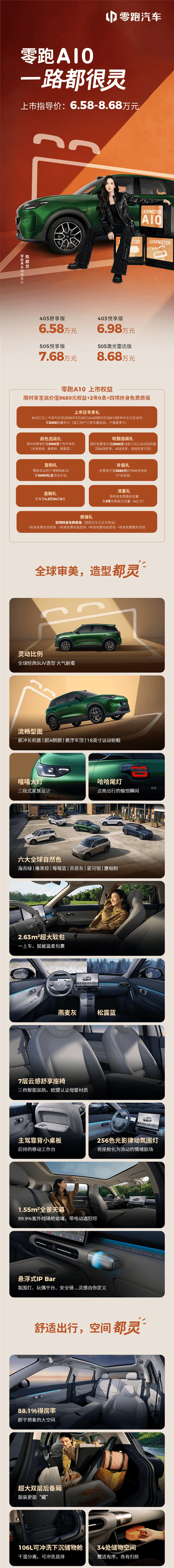 击穿激光雷达底价 起步续航403公里!零跑A10一图看懂