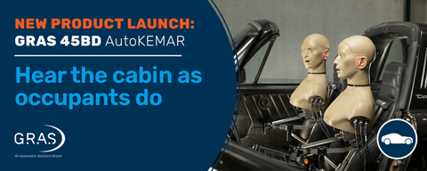 GRAS推出头部和躯干仿真器45BD AutoKEMAR 专为汽车座舱声学测试而设计
