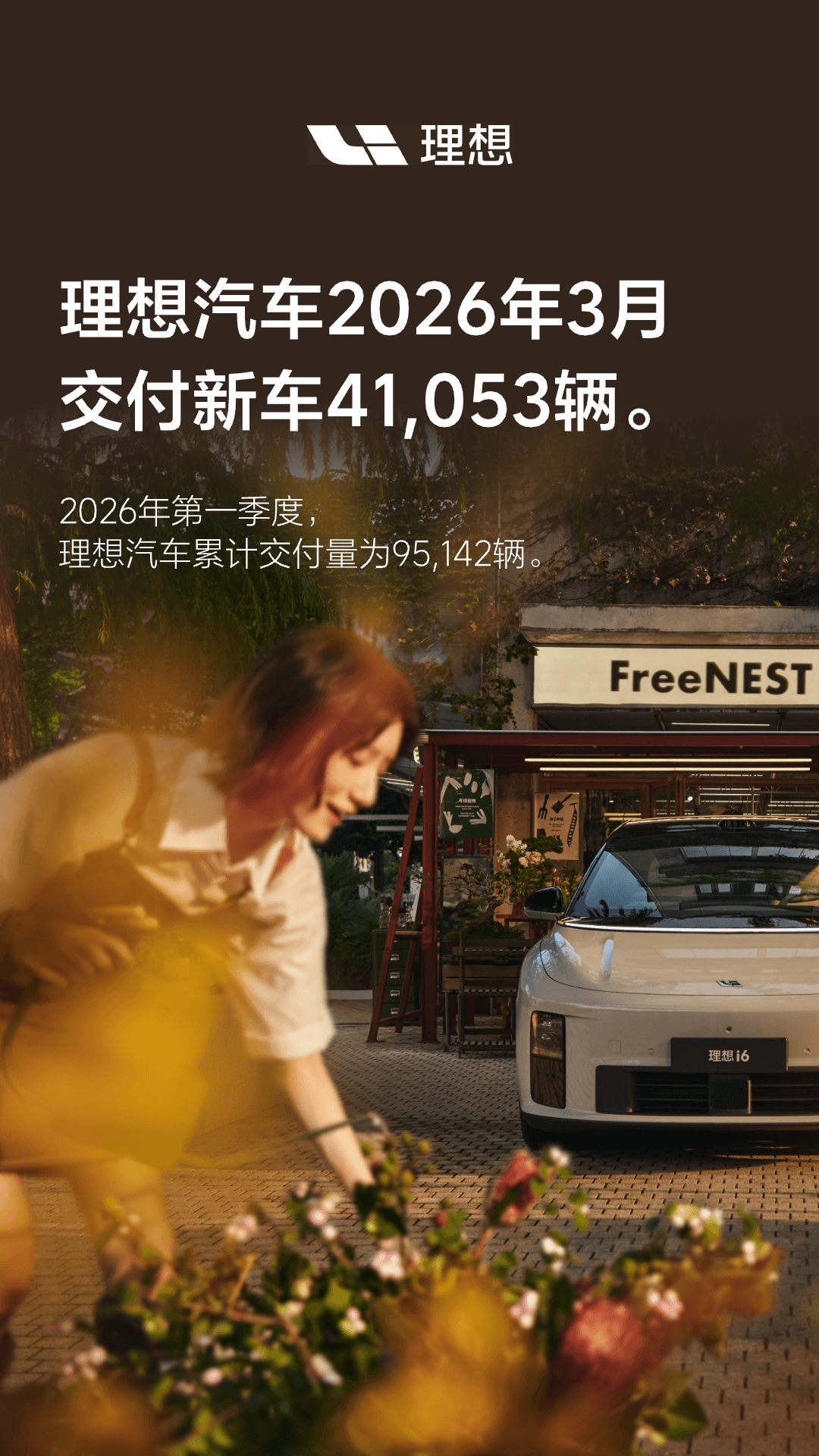 理想汽車3月交付41,053輛，理想i6占比過半