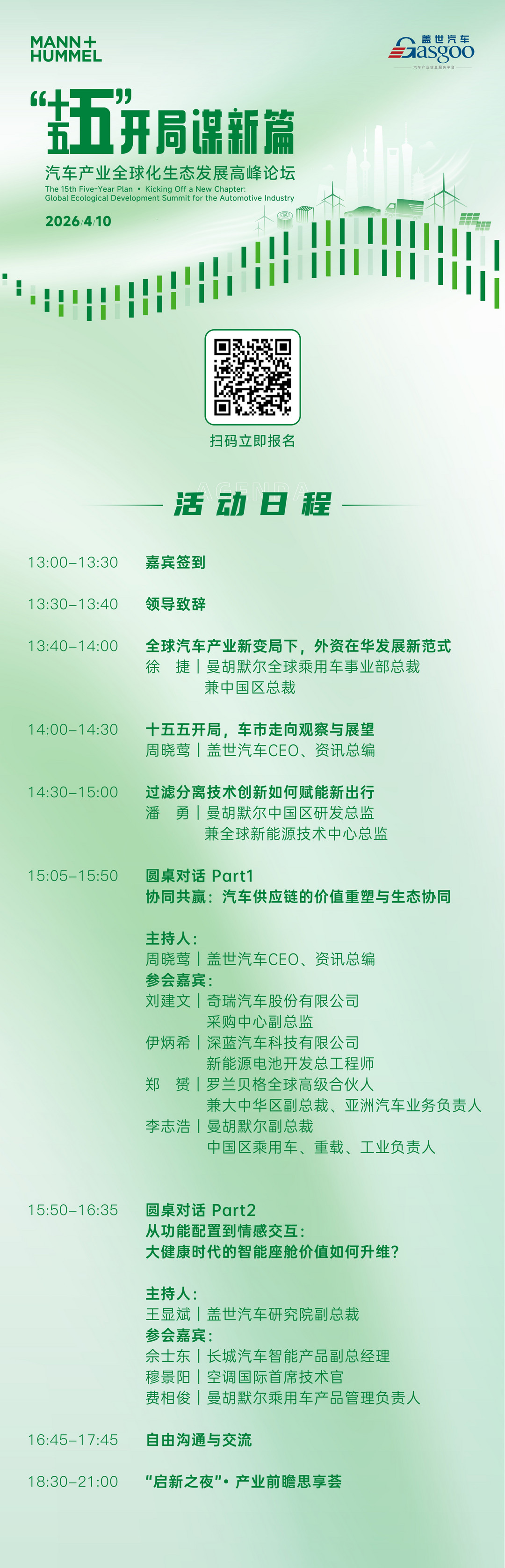 预约直播 | “十五五”开局谋新篇 · 汽车产业全球化生态发展高峰论坛