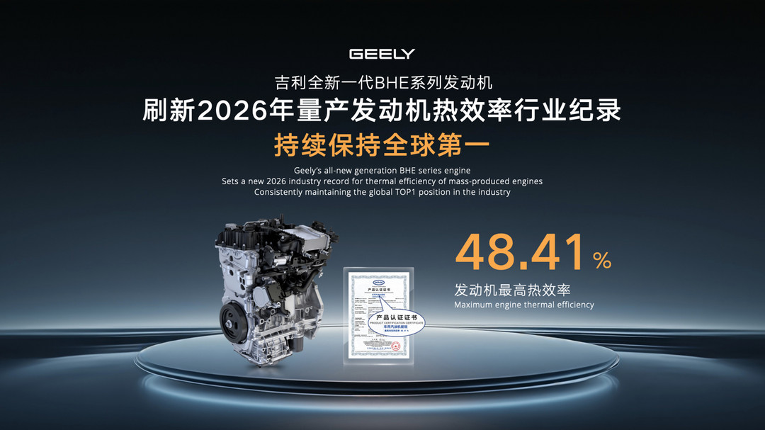 热效率登顶全球48.41%，浩思动力赋能吉利i-HEV智擎混动重磅发布