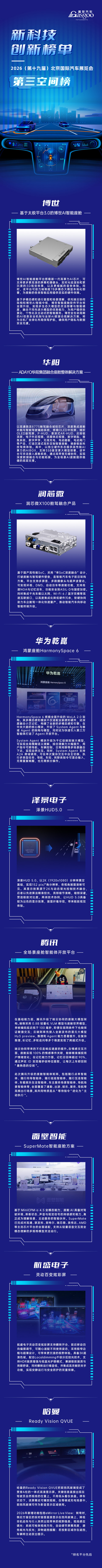 2026北京车展 | 新科技创新榜单·第三空间榜