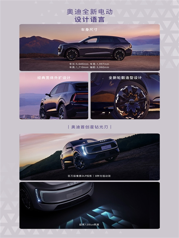 26.98万起 上汽奥迪E7X上市:起步100度电能跑705km