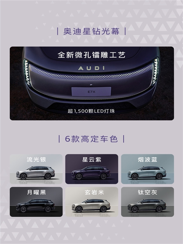 26.98万起 上汽奥迪E7X上市:起步100度电能跑705km